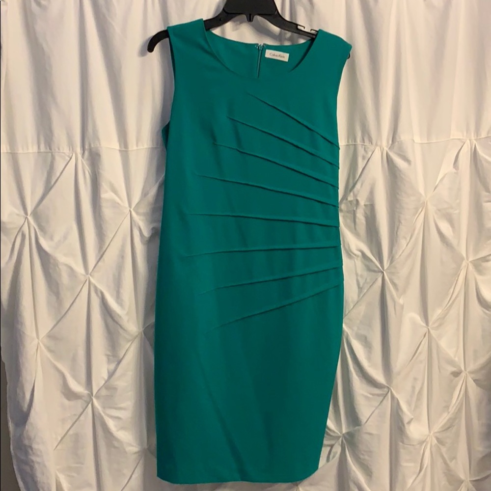 Emerald green Calvin Klein dress